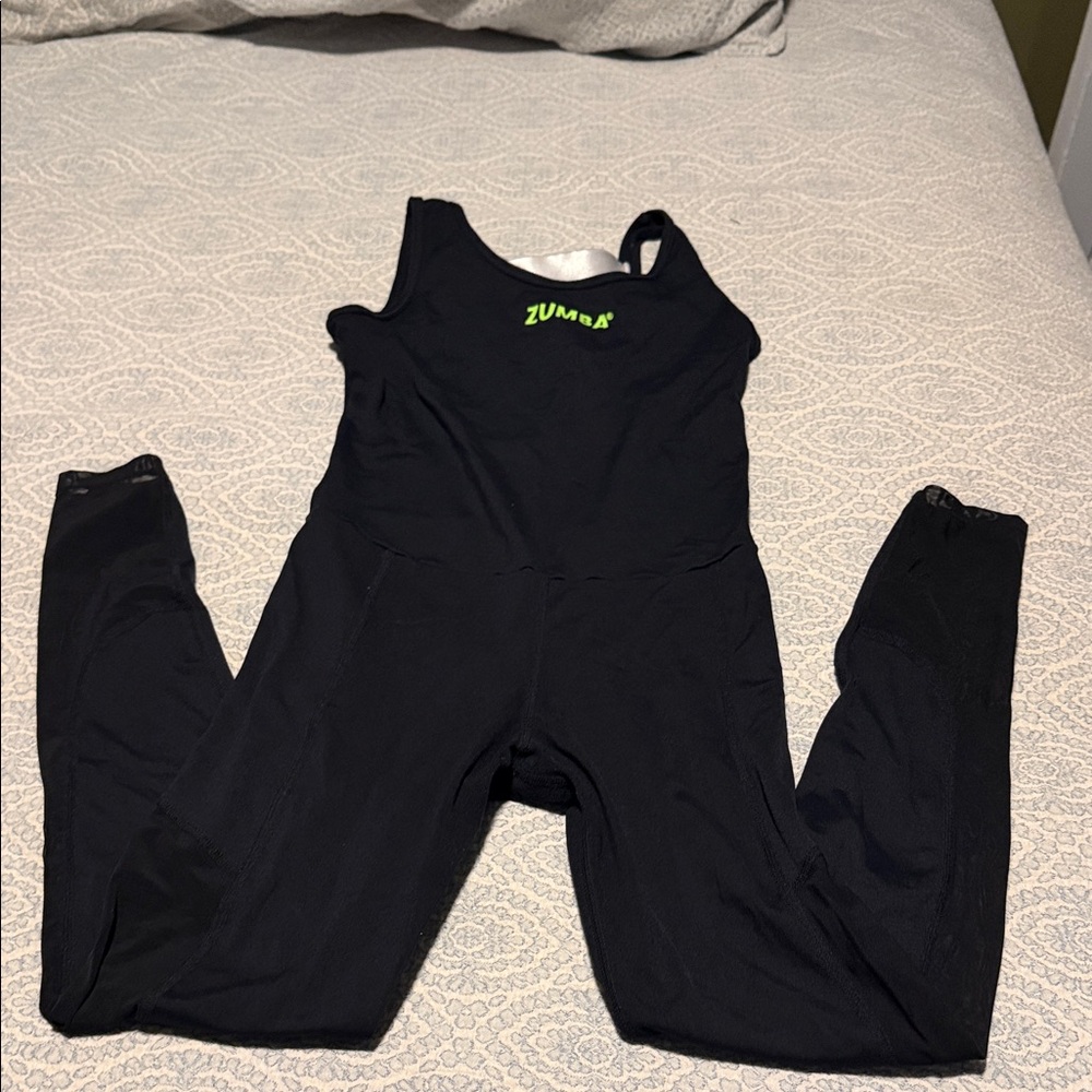 Zumba Fitness Black Jumpsuit with Colorful Logo